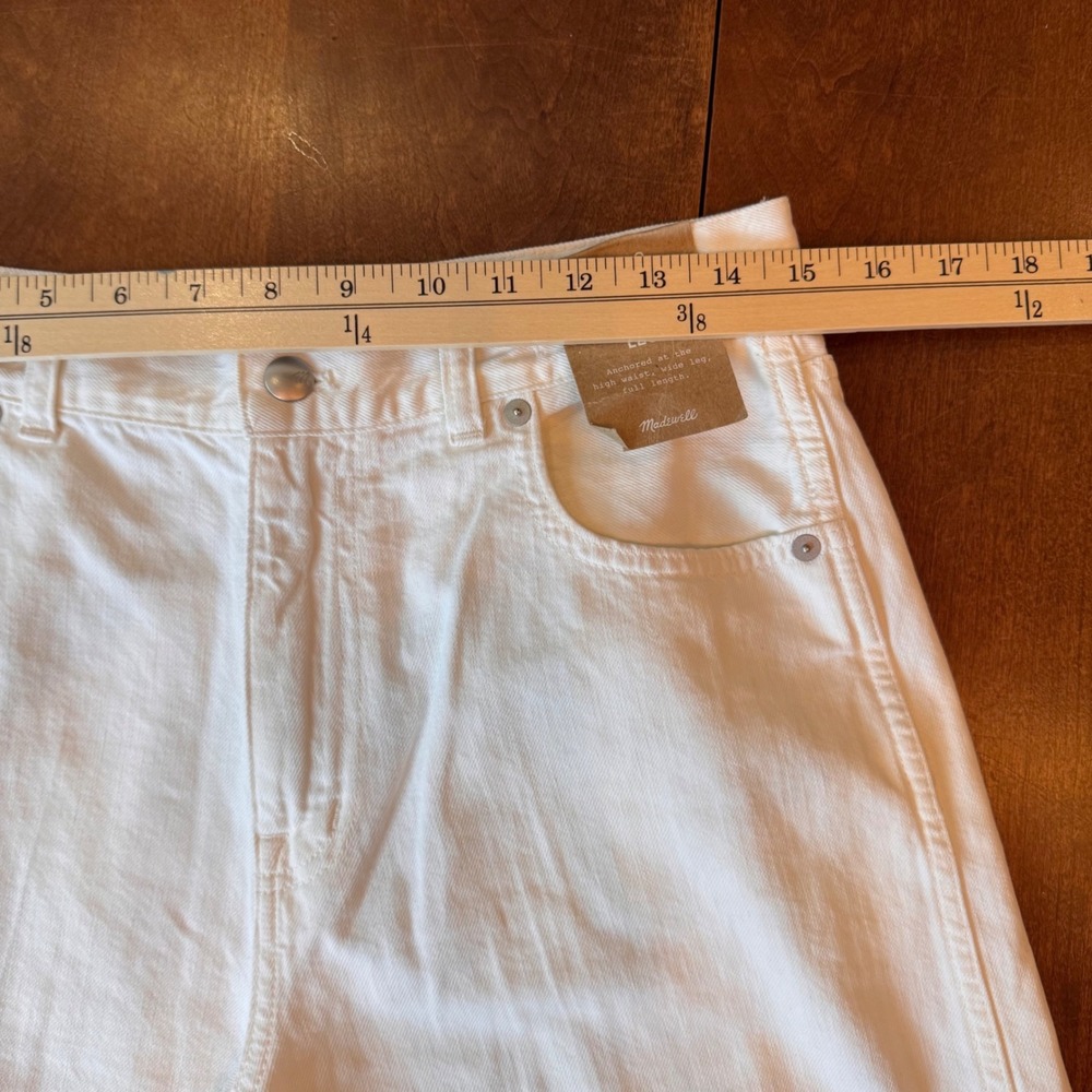 Madewell Jeans Women 28 White Superwide-Leg High-Rise Full-Length Cotton NS899 - Picture 7 of 12